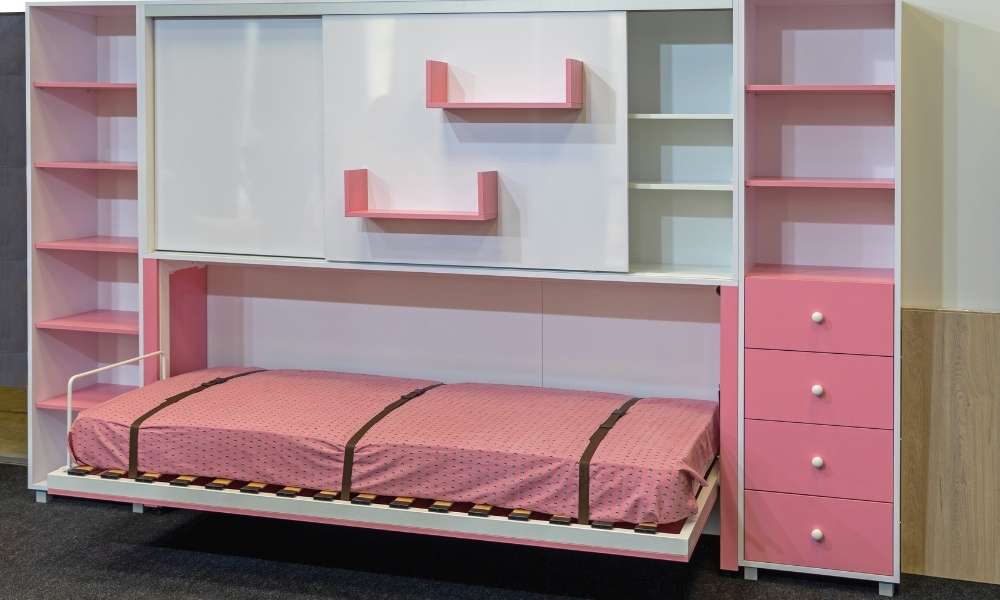 Stylish Murphy Bed For Decorating a Long Rectangular Bedroom
